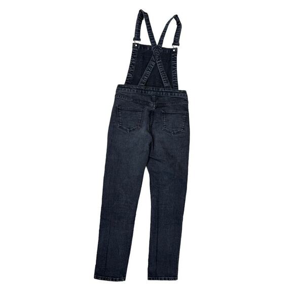 BRANDY MELVILLE Uma Slim Fit Cross Strap Overalls Washed Denim Black Size M - Picture 5 of 8
